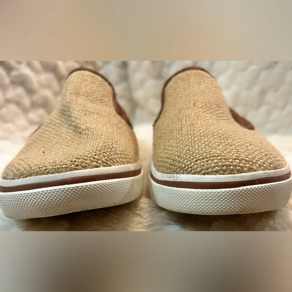 Chaps Jessica Burlap Natural Tan Slip On Loafer women’s size 6.5B - Picture 4 of 9